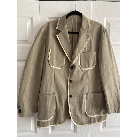 Gianfranco Ferré Jackets & Blazers - Gianfranco Ferre Women's EU 56 2XL Tan Blazer Jacket Italy Corpcore Quiet Luxury